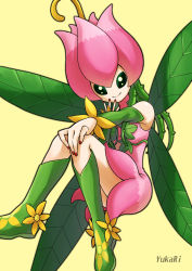 Rule 34 | digimon, fairy, highres, lilimon, nail polish, petals, plant, smile, wings