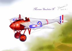 Rule 34 | aircraft, airplane, artist request, military, morane-saulnier n, original, world war i