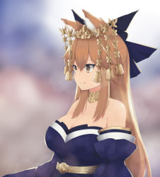 Rule 34 | 10s, 1girl, animal ears, bow, breasts, cleavage, detached sleeves, fate/extra, fate/grand order, fate (series), fox ears, hair bow, hair ornament, hair ribbon, highres, japanese clothes, large breasts, md5 mismatch, nestea, official alternate costume, pink hair, resolution mismatch, ribbon, solo, source smaller, tamamo (fate), tamamo no mae (fate/extra), tamamo no mae (third ascension) (fate), yellow eyes