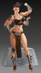 Rule 34 | 1girl, absurdres, arm guards, armor, black hair, black nails, bracelet, breasts, brown eyes, commentary, earrings, english commentary, extra arms, hands on own hips, highres, horns, jewelry, knee pads, large breasts, lonwa a, midriff, mohawk, mortal kombat (series), mortal kombat 11, navel, pauldrons, pelvic curtain, pointy ears, sheeva, shin guards, short hair, shoulder armor, signature, single knee pad, single pauldron, solo, spiked bracelet, spiked hair, spikes, stirrup legwear, toeless legwear