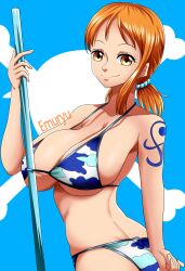 Rule 34 | absurdres, bikini, breasts, highres, large breasts, le reef, nami (one piece), one piece, swimsuit