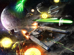 Rule 34 | 3d, asteroid, battle, collage, death star, energy, epic, explosion, fleeing, fleet, galactic empire, hiropon (tasogare no puu), laser, lens flare, photo background, realistic, rebel alliance, rogue one: a star wars story, science fiction, space, space station, spacecraft, spoilers, star wars, starfighter, sun, tie striker, u wing