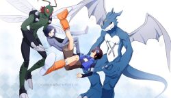 Rule 34 | arthropod boy, digimon, digimon (creature), ichijouji ken, motomiya daisuke, spikes, stingmon, tail, wings, xv-mon