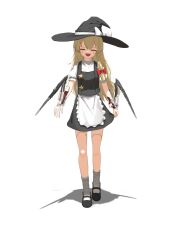 Rule 34 | 1girl, :d, absurdres, apron, arm blade, black footwear, black hat, black skirt, black vest, blonde hair, bow, braid, breasts, closed eyes, commentary request, cookie (touhou), cyberpunk (series), full body, hair bow, hat, hat bow, highres, joints, kirisame marisa, long hair, mantis blades (cyberpunk), mary janes, medium bangs, open mouth, prosthesis, prosthetic arm, puffy short sleeves, puffy sleeves, robot joints, round teeth, shadow, shirt, shoes, short sleeves, simple background, single braid, skirt, skirt set, small breasts, smile, socks, solo, standing, suzu (cookie), teeth, touhou, transparent background, traveler hxy, upper teeth only, vest, waist apron, weapon, white apron, white bow, white shirt, white socks, witch hat
