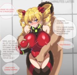 Rule 34 | 1boy, 1girl, blonde hair, blue eyes, breasts, claire harvey, grabbing, grabbing another&#039;s breast, highres, hundred (light novel), large breasts, long hair, pigeonshuttle