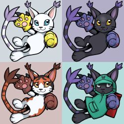 Rule 34 | animal ears, blacktailmon, blacktailmon uver., cat, cat ears, digimon, digimon (creature), gloves, highres, holy ring, jewelry, mikemon, ring, tail, tailmon