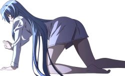 Rule 34 | 10s, 1girl, akame ga kill!, blue eyes, blue hair, esdeath, extraction, long hair, matching hair/eyes, solo, transparent background, very long hair