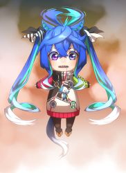 Rule 34 | 1girl, @ @, ahoge, animal ears, blue eyes, blue hair, chibi, commentary, crossed bangs, drawstring, drooling, ear covers, flying, full body, green hair, hair between eyes, hair ribbon, heterochromia, highres, horse ears, horse girl, horse tail, jacket, long hair, long sleeves, looking at viewer, multicolored hair, open mouth, outstretched arms, pun, purple eyes, ribbon, saliva, sharp teeth, sidelocks, solo, spread arms, tail, teeth, thin (suzuneya), twin turbo (umamusume), twintails, two-tone hair, umamusume, very long hair