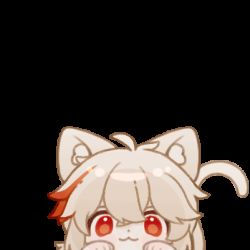Rule 34 | 1boy, :3, animal ears, animated, animated gif, cat ears, cat tail, chibi, genshin impact, hair between eyes, japanese clothes, kaedehara kazuha, kandaowoqingcuiwoqutianhuangchuan, long hair, lowres, male focus, multicolored hair, ponytail, red eyes, red hair, simple background, solo, streaked hair, tail, white hair