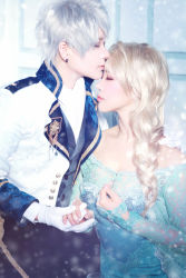 Rule 34 | cosplay, elsa (frozen), jack frost (rise of the guardians), photo (medium), tagme