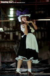 Rule 34 | apron, cosplay, dress, female focus, highres, kirisame marisa, photo (medium), poo (saku), touhou, witch
