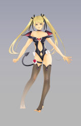 Rule 34 | 1girl, alternate costume, blonde hair, dead or alive, full body, looking at viewer, marie rose, official art, solo, tail, twintails, wings