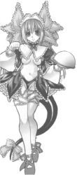 Rule 34 | 1girl, arc system works, dizzy (guilty gear), greyscale, guilty gear, maid, monochrome, solo, thighhighs