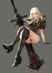 Rule 34 | 1girl, absurdres, aqua eyes, arm support, armor, ass, warrior of light (ff14), black armor, black gloves, blonde hair, breastplate, cameltoe, commission, crossed legs, dark knight (final fantasy), eyelashes, eyeshadow, final fantasy, final fantasy xiv, gloves, greatsword, greaves, grey background, grey gloves, high heels, highres, holding, holding sword, holding weapon, hongcasso, hyur, invisible chair, long eyelashes, long hair, makeup, multicolored clothes, multicolored gloves, pauldrons, pink eyeshadow, shoulder armor, signature, simple background, sitting, solo, sword, weapon