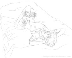 Rule 34 | 1boy, bdsm, bed, belt, blindfold, boots, gloves, kau, leather, lineart, male focus, monochrome, nipple piercing, nipples, piercing, simple background, slave, solo, tagme, togainu no chi
