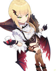 Rule 34 | 1girl, alternate costume, alternate hairstyle, applepie (12711019), argyle, ascot, black gloves, blonde hair, blouse, blush, bolt action, boots, braid, brown footwear, collared shirt, crossed legs, crown braid, cup, drinking glass, eyes visible through hair, fang, fang out, fangs, french braid, from above, girls&#039; frontline, gloves, green eyes, gun, half gloves, halloween, handgun, high heel boots, high heels, highres, holding, holding cup, holding drinking glass, holster, holstered, integral suppressor, integrally-suppressed firearm, long sleeves, looking at viewer, manual firearm, o-ring, red wings, reflection, shiny clothes, shirt, short hair with long locks, signature, simple background, skin fang, skindentation, sky, smile, solo, star (symbol), suppressor, thigh boots, thigh holster, thighhighs, torn wings, vampire, vampire costume, weapon, welrod, welrod, welrod mk ii, welrod mkii (girls&#039; frontline), white background, white shirt, wide sleeves, wine glass, wing hair ornament, wings, wristband