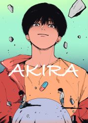 Rule 34 | akira (manga), black hair, capsule, highres, jacket, kaneda shoutarou (akira), multiple boys, shima tetsuo, shorts