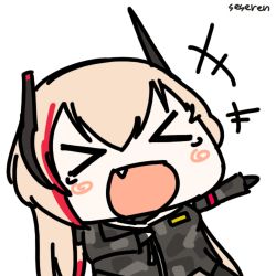 Rule 34 | &gt; &lt;, 1girl, animated, animated gif, girls&#039; frontline, laughing, lowres, m4 sopmod ii (girls&#039; frontline), open mouth, pointing, seseren