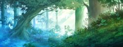 Rule 34 | bad id, bad pixiv id, forest, fox, grass, highres, nature, original, outdoors, plant, scenery, solo, toshiyu (10shi yu), tree