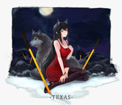 Rule 34 | 1girl, absurdres, ahong, alternate costume, animal ears, arknights, bare arms, bare shoulders, black footwear, black hair, black thighhighs, breasts, character name, chinese commentary, cleavage, commentary request, dress, full moon, high heels, highres, long hair, medium breasts, moon, night, night sky, planted, planted sword, planted weapon, red dress, red eyes, short dress, sky, solo, spaghetti strap, sword, texas (arknights), thighhighs, very long hair, weapon, wolf, wolf ears, zettai ryouiki