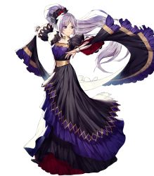 Rule 34 | 1girl, bracelet, breasts, chyko, collar, detached sleeves, dress, fire emblem, fire emblem: genealogy of the holy war, fire emblem heroes, full body, highres, ishtar (fire emblem), jewelry, long dress, long hair, medium breasts, nintendo, non-web source, official art, puffy sleeves, silver hair, solo, transparent background, very long hair, wide sleeves