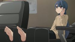 Rule 34 | animated, anime screenshot, barefoot, feet, highres, screencap, shima rin, soles, tagme, toes, video, yurucamp