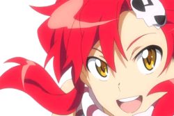 Rule 34 | 00s, 1girl, animated, animated gif, ass, ass shake, bouncing breasts, breasts, cleavage, huge ass, large breasts, lowres, smile, tengen toppa gurren lagann, yoko littner