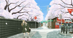 Rule 34 | 00s, cherry blossoms, coca-cola, holding hands, maria-sama ga miteru, nijou noriko, product placement, shiawase okiba, toudou shimako