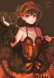 Rule 34 | 10s, 1girl, absurdres, artist request, breasts, cleavage, date a live, dress, gothic lolita, highres, lolita fashion, no bra, small breasts, solo, tokisaki kurumi