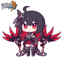 Rule 34 | 1girl, armored boots, bare shoulders, black dress, black footwear, blush stickers, boots, claws, closed mouth, disembodied hand, dress, eta, full body, gauntlets, gloves, hair ornament, honkai (series), honkai impact 3rd, long hair, looking at viewer, official art, red eyes, red gloves, red hair, seele (alter ego), seele vollerei, seele vollerei (starchasm nyx), short hair, solo, thigh boots, thighhighs