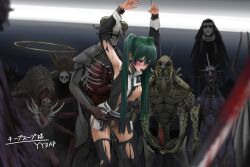 Rule 34 | 1girl, absurdres, blush, breasts, cum, cum in pussy, d.gray-man, green hair, highres, huge filesize, lenalee lee, long hair, monster, nipples, rape, restrained, sex, sex from behind, small breasts, twintails