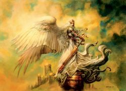 Rule 34 | angel, armor, magic: the gathering, sword, tagme, weapon, wings