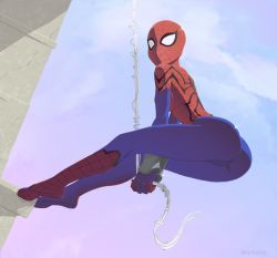 Rule 34 | 1girl, ass, female focus, marvel, may parker, skin tight, solo, spider-girl, spider-man (series), styloide