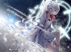 Rule 34 | 1girl, english text, ponytail, rwby, sitting, solo, weiss schnee, white hair