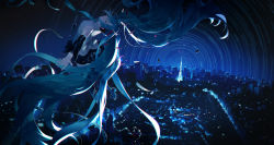 Rule 34 | 1girl, absurdres, aqua hair, arm tattoo, bare shoulders, black footwear, black skirt, black sleeves, blue hair, boots, building, city, city lights, cityscape, clear sky, closed mouth, commentary request, detached sleeves, closed eyes, floating, floating hair, hair ornament, hamuna (hamuna 86), hatsune miku, head tilt, headgear, headphones, highres, long hair, night, night sky, number tattoo, outstretched arms, outstretched hand, pleated skirt, road, shirt, skirt, sky, skyscraper, sleeveless, sleeveless shirt, smile, solo, star (sky), starry sky, strap, street, tattoo, thigh boots, thighhighs, tokyo tower, very long hair, vocaloid, white shirt, zettai ryouiki