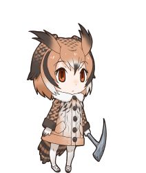 Rule 34 | 1girl, animal costume, animal ear fluff, animal ears, eurasian eagle owl (kemono friends), highres, kemono friends, looking at viewer, official art, solo, standing, tachi-e, tail, transparent background, yoshizaki mine