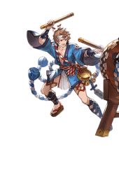 Rule 34 | 10s, 1boy, arm guards, bell, brown eyes, brown hair, collarbone, drum, drum master (granblue fantasy), drumming, drumsticks, full body, geta, gran (granblue fantasy), granblue fantasy, hachimaki, headband, instrument, legs apart, male focus, minaba hideo, official art, open mouth, short hair, solo, taiko drum, taiko sticks, transparent background, wide stance