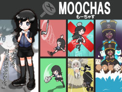 Rule 34 | 1boy, 1girl, black eyes, black hair, blue eyes, blush stickers, boomerang, captain pucchiine hookook ii, chibi-robo (towelket), commentary request, constricted pupils, cow, crossover, dual persona, final smash, flag, gauntlets, glowing, hat, heart, highres, moochas, moochasu, mr. game &amp; watch, nintendo, open mouth, outline, parody, punching, screw, shan grila, shoes, shorts, silhouette, smile, smoke, socks, spinning, super smash bros., symbol, tauruketto wo mouitido, throwing, towelket wo mou ichido, towelket wo mou ichido 1, towelket wo mou ichido 4/umi, translation request, ushi-chan (towelket), water, white hair, wood, zoom layer