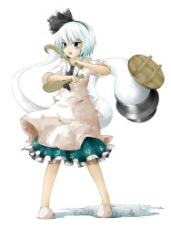 Rule 34 | 1girl, bad id, bad pixiv id, dual wielding, female focus, ghost, hairband, hitodama, holding, konpaku youmu, konpaku youmu (ghost), rupa, short hair, silver hair, solo, tanto, touhou