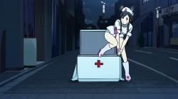 Rule 34 | 1girl, animated, animated gif, box, hat, in box, in container, lowres, nurse, nurse cap, sidelocks, solo, v lila f, yozakura quartet