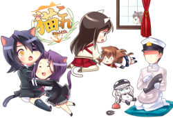 Rule 34 | &gt; &lt;, 10s, 1boy, 5girls, :3, abyssal ship, admiral (kancolle), akagi (kancolle), animal ears, apron, bad id, bad pixiv id, blue eyes, brown eyes, brown hair, cat ears, cat tail, character doll, chibi, cushion, eyepatch, closed eyes, faceless, faceless male, gloves, half updo, hat, hug, i-class destroyer, inazuma (kancolle), japanese clothes, kaga (kancolle), kantai collection, machinicalis, military, military uniform, multiple girls, naval uniform, open mouth, panties, pincushion, purple hair, scissors, sewing, side ponytail, sweatdrop, tail, tatsuta (kancolle), tenryuu (kancolle), thighhighs, underwear, uniform, wo-class aircraft carrier, yellow eyes