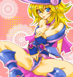Rule 34 | :p, blush, breasts, cleavage, dark magician girl, duel monster, smile, tongue, tongue out, yu-gi-oh!, yuu-gi-ou, yu-gi-oh! duel monsters