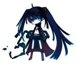 Rule 34 | + +, 10s, 1girl, belt, bikini, bikini top only, black hair, black rock shooter, black rock shooter (character), blue eyes, boots, chain, chibi, coat, flat chest, front-tie top, gloves, glowing, glowing eye, glowing eyes, hatsune miku, hood, hooded jacket, jacket, knee boots, long hair, midriff, navel, pale skin, puti devil, scar, shorts, solo, star (symbol), swimsuit, twintails, uneven twintails, very long hair, vocaloid
