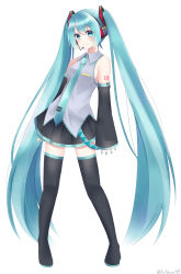 Rule 34 | 1girl, absurdres, black footwear, black skirt, black sleeves, blue eyes, blue hair, blue nails, blue necktie, blush, boots, breasts, closed mouth, collared shirt, derivative work, detached sleeves, floating hair, full body, grey shirt, hair between eyes, hatsune miku, headphones, headset, highres, long hair, long sleeves, microphone, miniskirt, nail polish, necktie, noneon319, pleated skirt, shirt, skirt, sleeveless, sleeveless shirt, sleeves past wrists, small breasts, smile, solo, standing, thigh boots, thighhighs, twintails, very long hair, vocaloid, vocaloid boxart pose, wing collar, zettai ryouiki