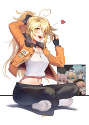 Rule 34 | 2others, 5girls, g36 (girls&#039; frontline), girls&#039; frontline, girls&#039; frontline neural cloud, hebai xiaochuan, highres, multiple girls, multiple others, no shoes, pa-15 (girls&#039; frontline), persicaria (neural cloud), ponytail, sitting, sol (neural cloud), tagme, white background