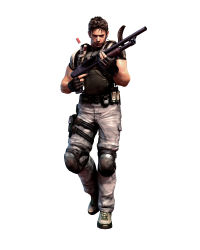 Rule 34 | 1boy, absurdres, boots, capcom, chris redfield, gun, highres, male focus, resident evil, resident evil 5, solo, weapon