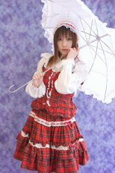 Rule 34 | bonnet, character request, cosplay, dress, kirishiro tsukimi, lace, photo (medium), source request, umbrella