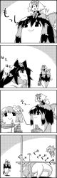 Rule 34 | 2girls, 4koma, :d, animal ears, apron, balancing, basket, bound, bow, brooch, chibi, chibi on head, cirno, comic, commentary request, flower, flying, greyscale, hair bow, hair flower, hair ornament, hair ribbon, hair tubes, hakurei reimu, hieda no akyuu, highres, ice, ice wings, imaizumi kagerou, jewelry, ladle, letty whiterock, limbo, medicine melancholy, mini person, minigirl, monochrome, multiple girls, on head, open mouth, ribbon, scarf, smile, tail, tail wagging, tani takeshi, tied up (nonsexual), touhou, translation request, trembling, walking, werewolf, wings, wolf ears, wolf tail, yukkuri shiteitte ne, | |