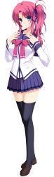 Rule 34 | 1girl, absurdres, amagase yuuki, blue eyes, full body, highres, iizuki tasuku, lovely x cation, school uniform, solo, transparent background