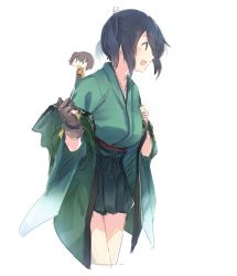Rule 34 | 10s, 2girls, blue hair, blush, brown hair, chibi, clothes writing, commentary request, cowboy shot, gloves, green hakama, green kimono, hair between eyes, hair ribbon, hakama, hakama short skirt, hakama skirt, happi, hiryuu (kancolle), japanese clothes, kantai collection, kimono, long hair, looking to the side, multiple girls, one side up, open mouth, orange kimono, partially fingerless gloves, partly fingerless gloves, ribbon, round teeth, satsumi, short hair, simple background, skirt, smile, souryuu (kancolle), teeth, twintails, white background, white ribbon, yugake, | |